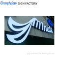 Exterior advertising epoxy resin channel sign 3d illuminated letter